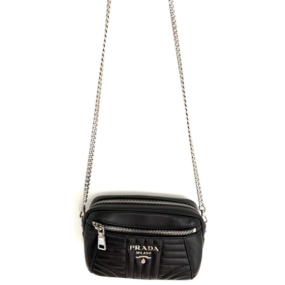 PRADA Convertible Small Purse / Belt Bag Diagramme Quilted Leather - Picture 8 of 8